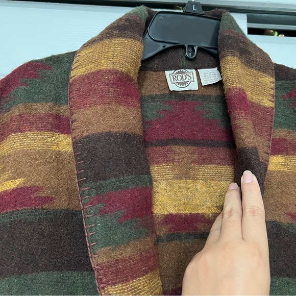Rod’s Southwest Wool Blend Coat (Size Large) Multicolor - Picture 6 of 16